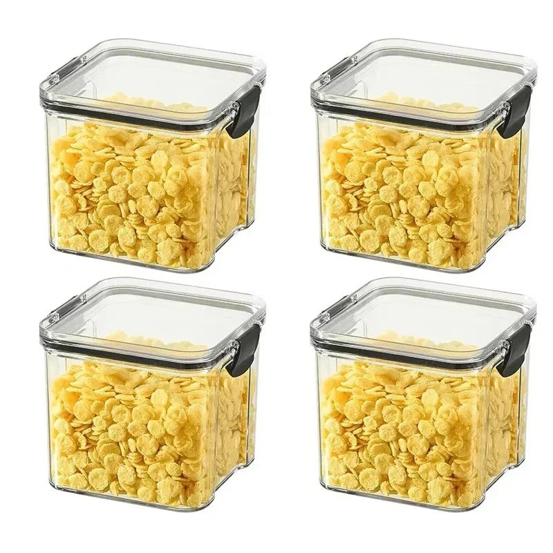 1-4PCS Sealed Jars Kitchen Organizer Grain Storage Boxes Large Capacity