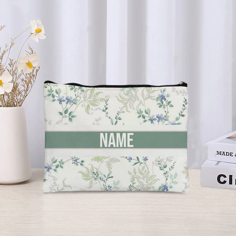 Custom Canvas Makeup Bag – Trendy Travel Cosmetic Organizer for Ladies