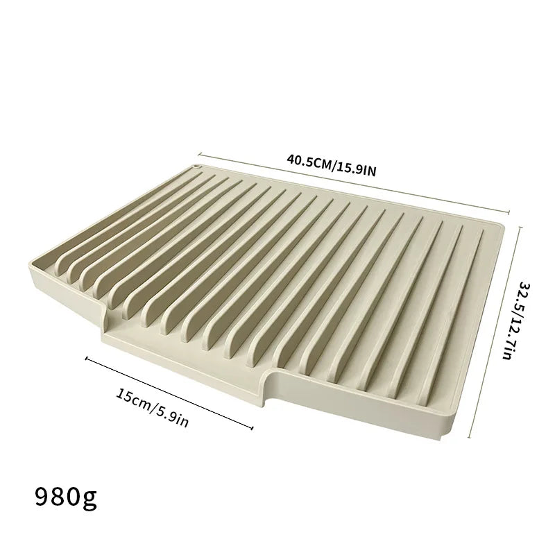 Silicone Drain Pad Kitchen Countertop Heat Insulation Mat Non-Slip