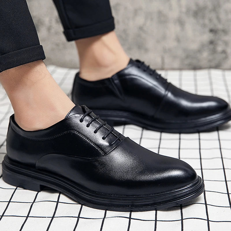 Men's Dress Shoes Classic Office Social Oxford Leather Shoes