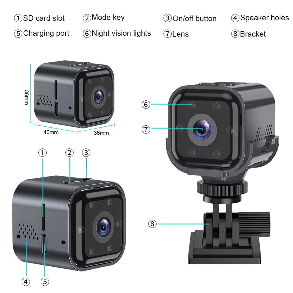 Smart Wireless Security Camera with Night Vision & Two-Way Audio