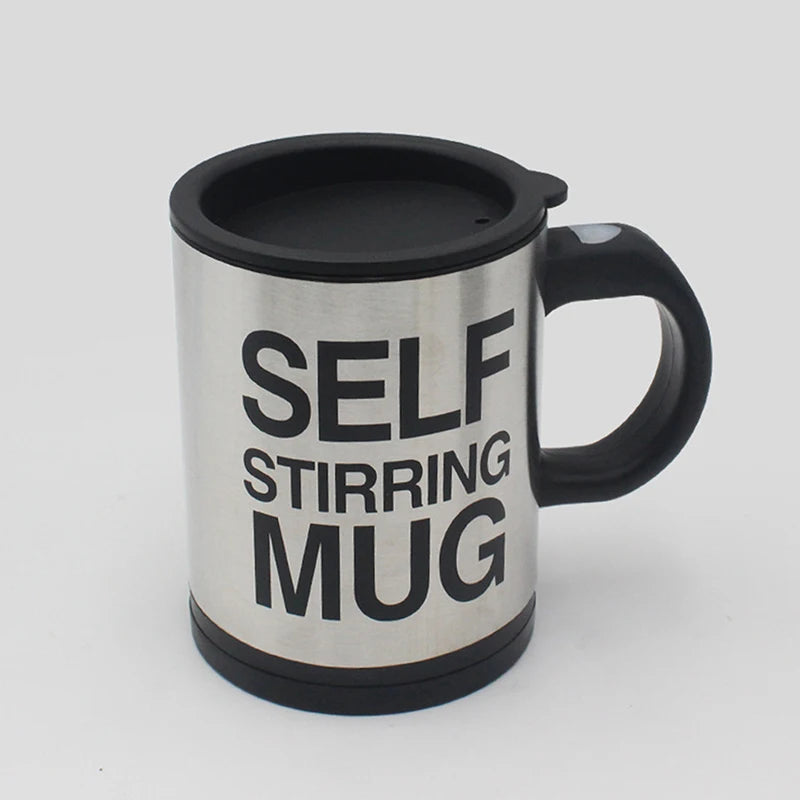 Stainless Steel Electric Self Stirring Mug 400ml Automatic Mixing Cup