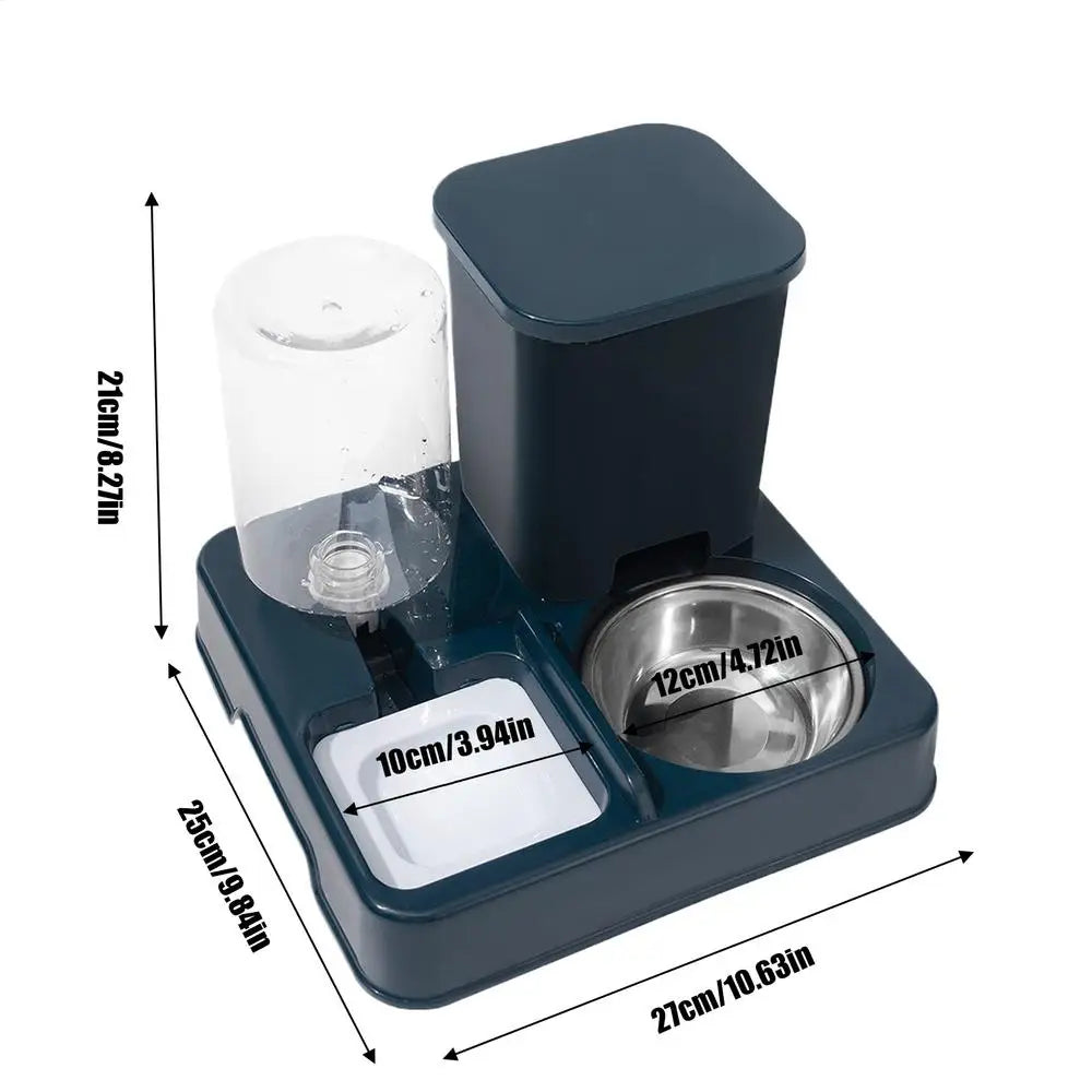 Automatic Cat Feeder & Water Dispenser Pet Food and Water Dispensing System for Kittens Puppies,