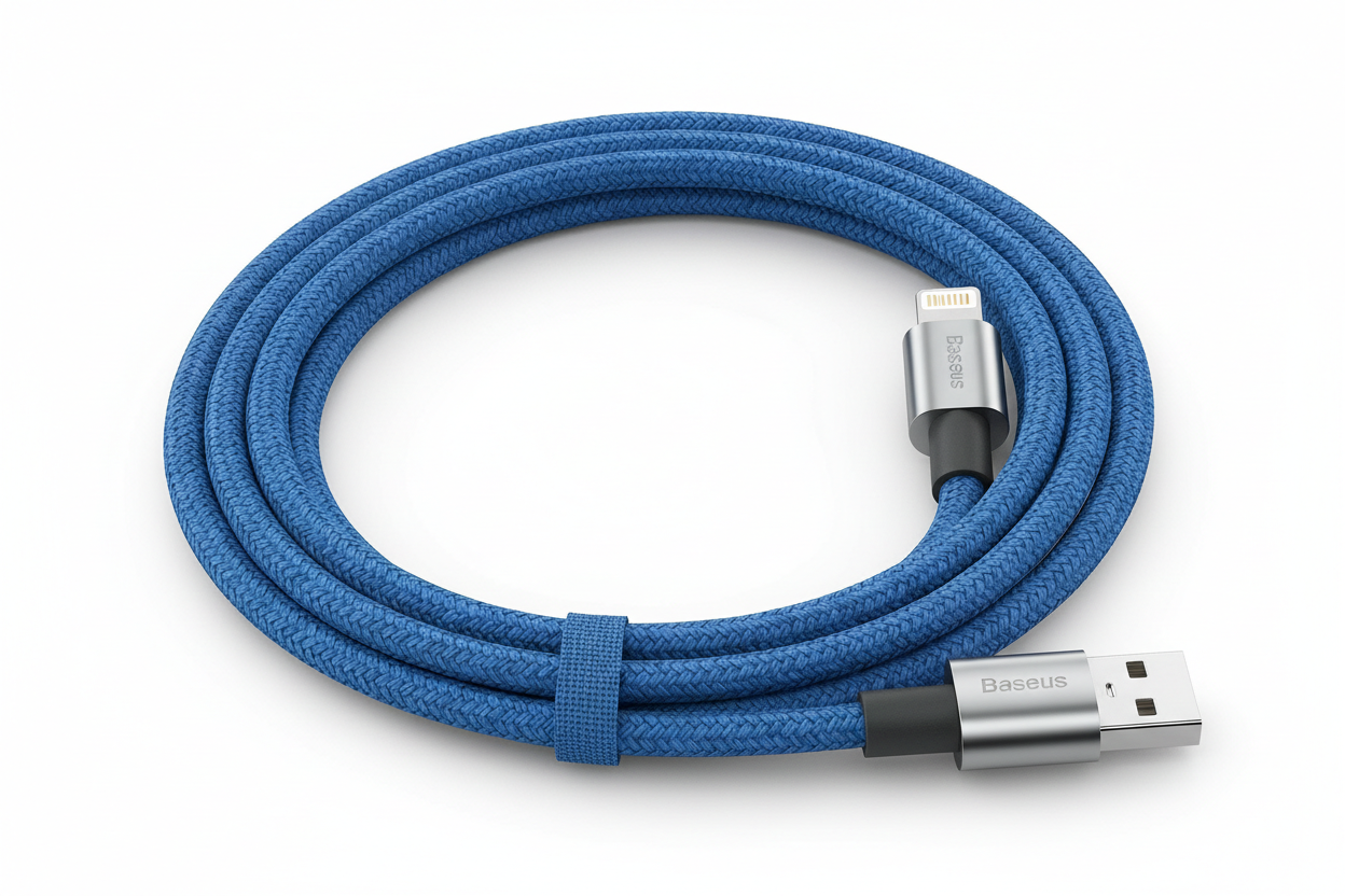 Baseus USB Fast Charging Cable for iPhone 13/12/11 Pro Max & iPad - blue