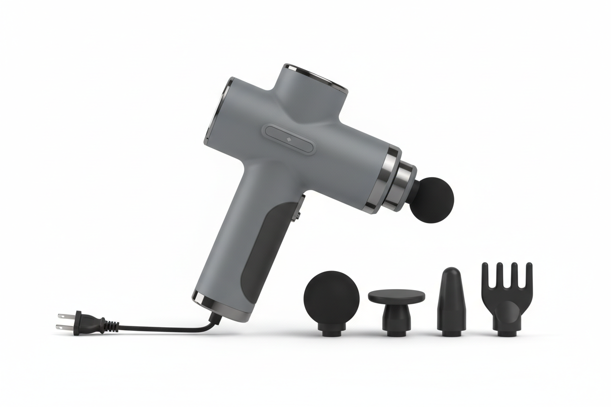 Booster A2 Muscle Massage Gun – Deep Tissue Sports Massager - Grey US Plug