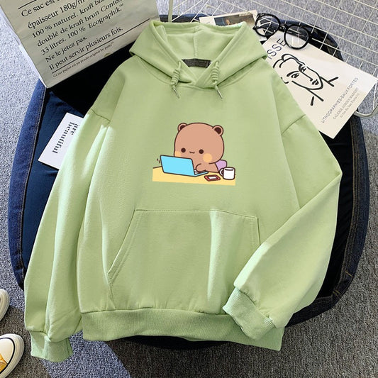"Back To School Busy Bear Soft Hoodie for Kids – Cute & Comfortable