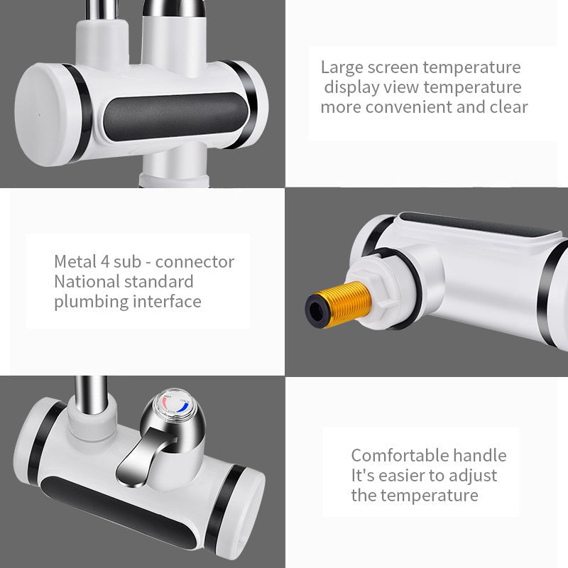 Electric Hot & Cold Water Faucet with LED Temperature Display – Kitchen Tap - Adistore