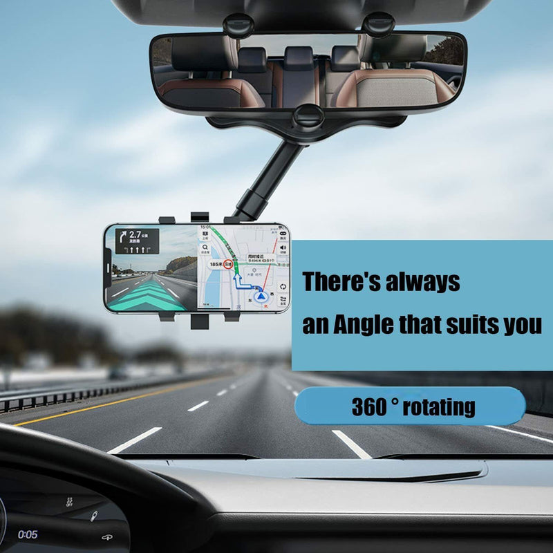 Rotatable Retractable Car Phone Holder – Rearview Mirror UK Stock
