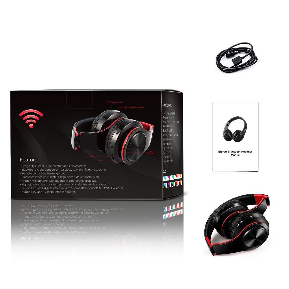 HiFi Stereo Bluetooth Headphones with Mic – Wireless for All Devices - Adistore