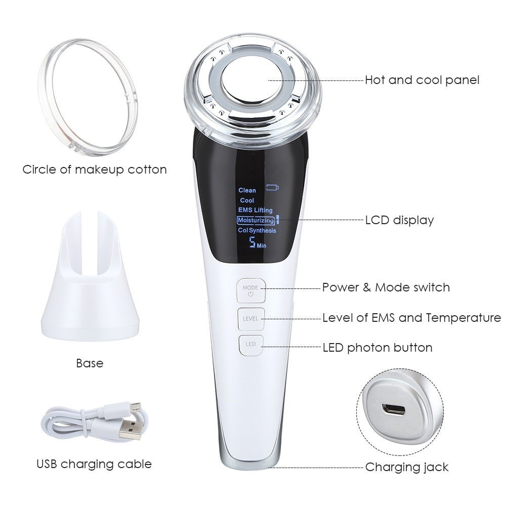 EMS Face Massager Red Light Therapy|Microcurrent Face Lifting Machine.