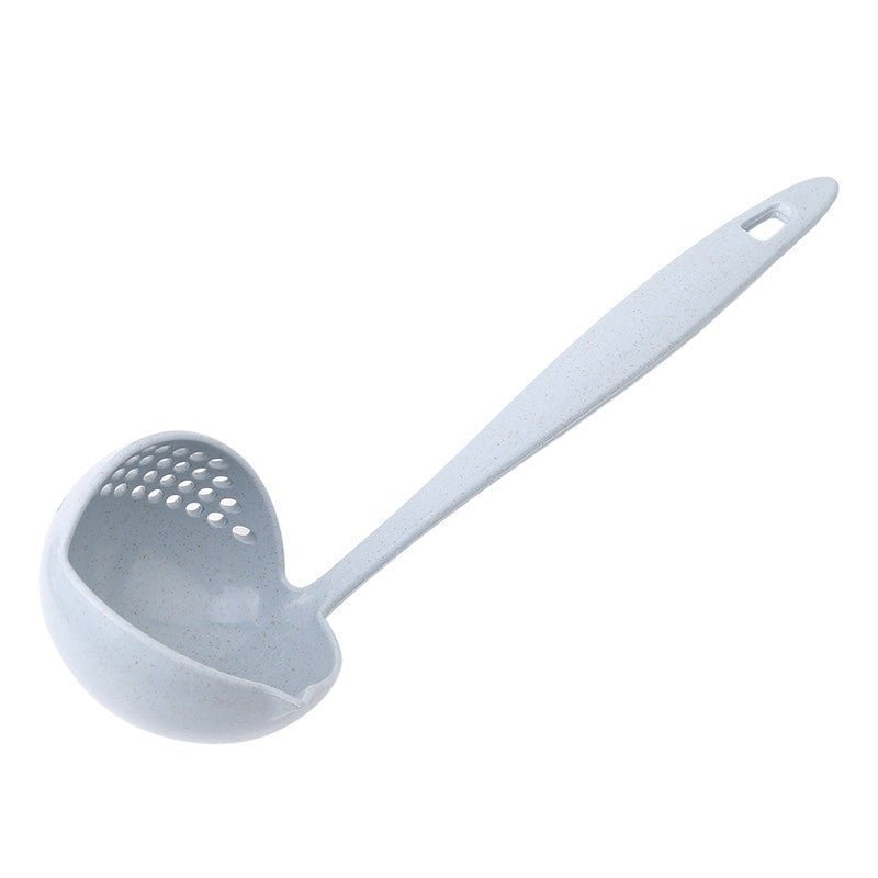 Creative 2-in-1 Wheatgrass Kitchen Spoon & Colander – Long Handle Tool - Adistore