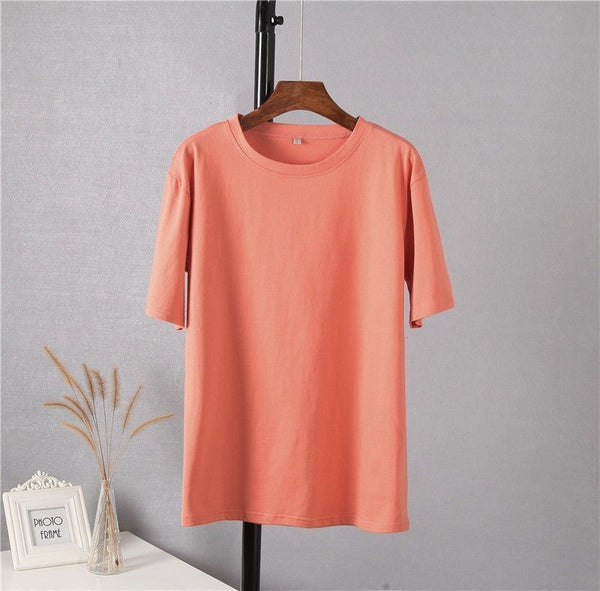 Hirsionsan Women’s Cotton Oversized T-Shirt – Loose Short Sleeve Tee - Adistore