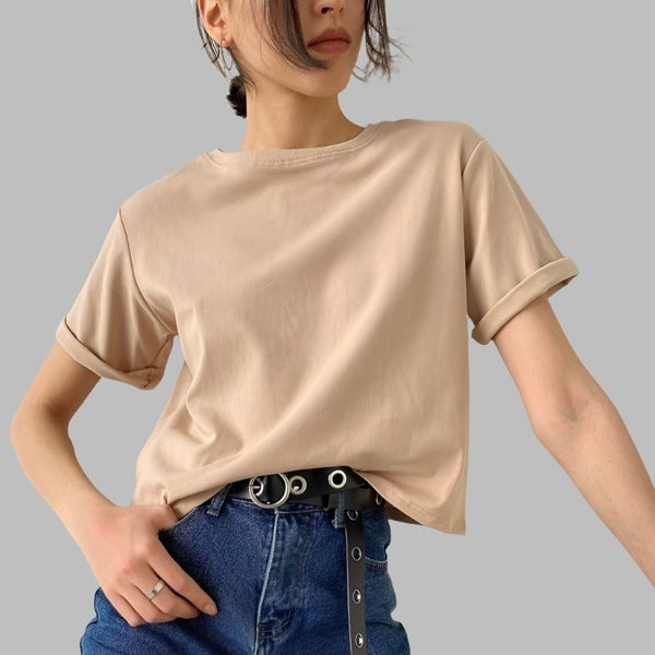 Hirsionsan Women’s Cotton Oversized T-Shirt – Loose Short Sleeve Tee - Adistore
