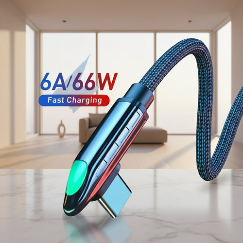 2m rotating magnetic charging cable with 180-degree head and 3 connectors (Type-C, Micro USB, Lightning), shown in braided design for all devices.