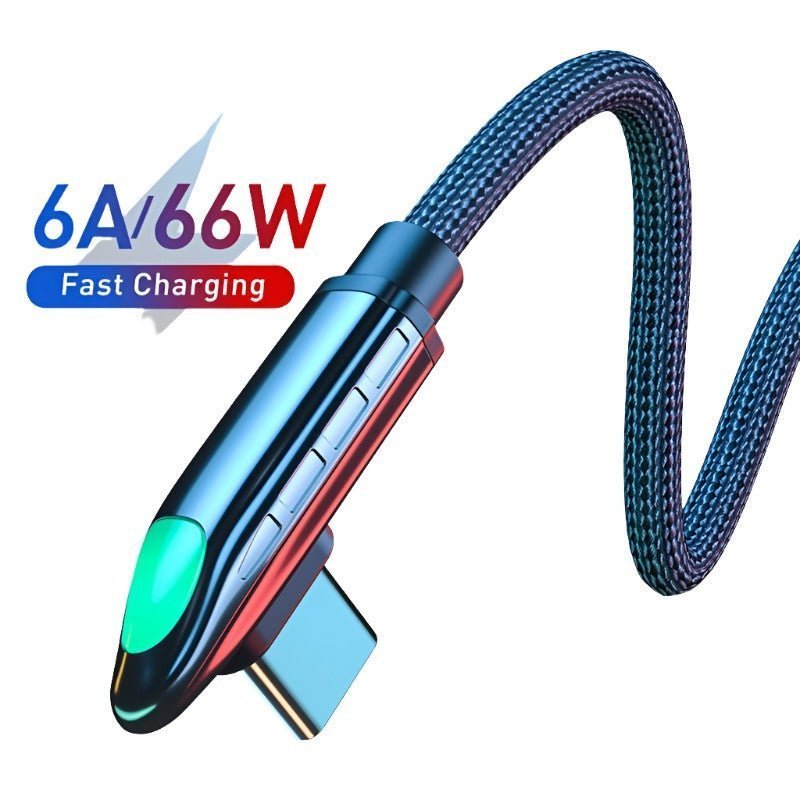2m rotating magnetic charging cable with 180-degree head and 3 connectors (Type-C, Micro USB, Lightning), shown in braided design for all devices.
