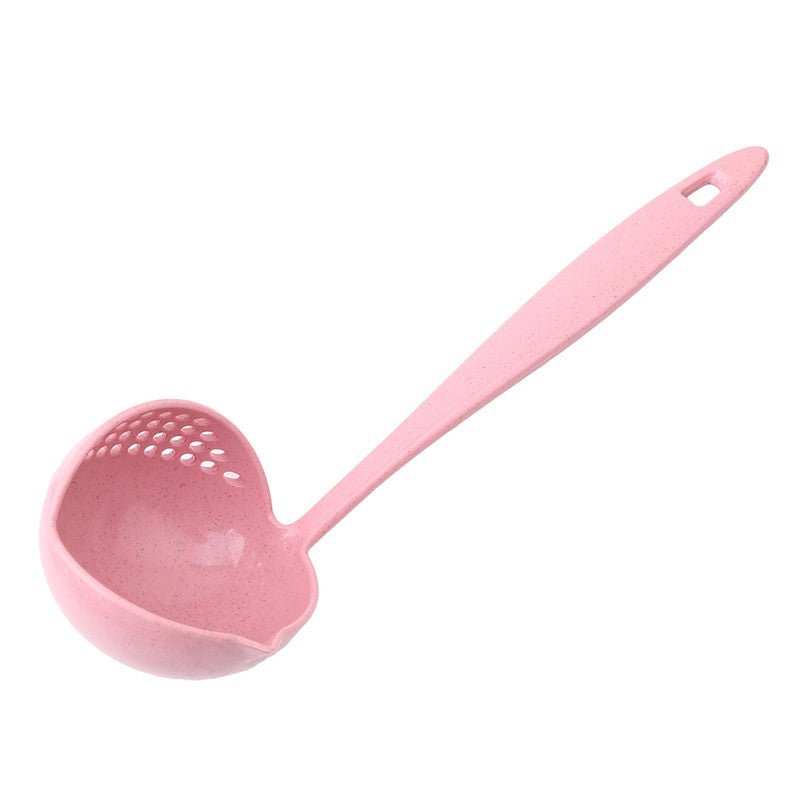 Creative 2-in-1 Wheatgrass Kitchen Spoon & Colander – Long Handle Tool - Adistore