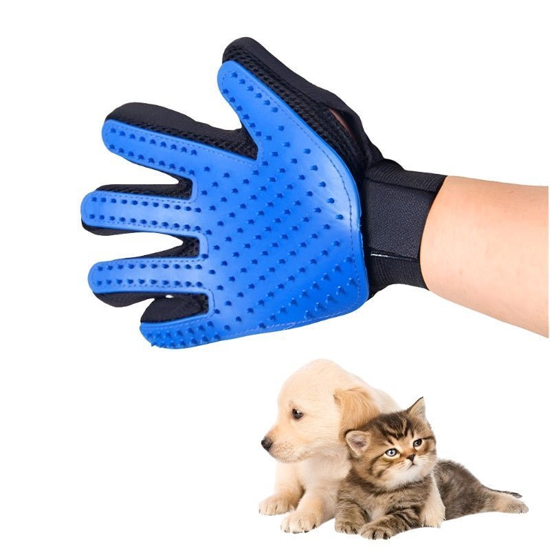 Blue and Black Cat and Dog Grooming Glove/Brush.