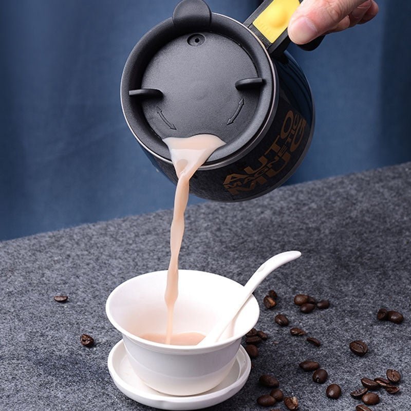 Automatic Stainless Steel Self-Stirring Magnetic Mug | 304 Coffee Milk Mixing Cup.