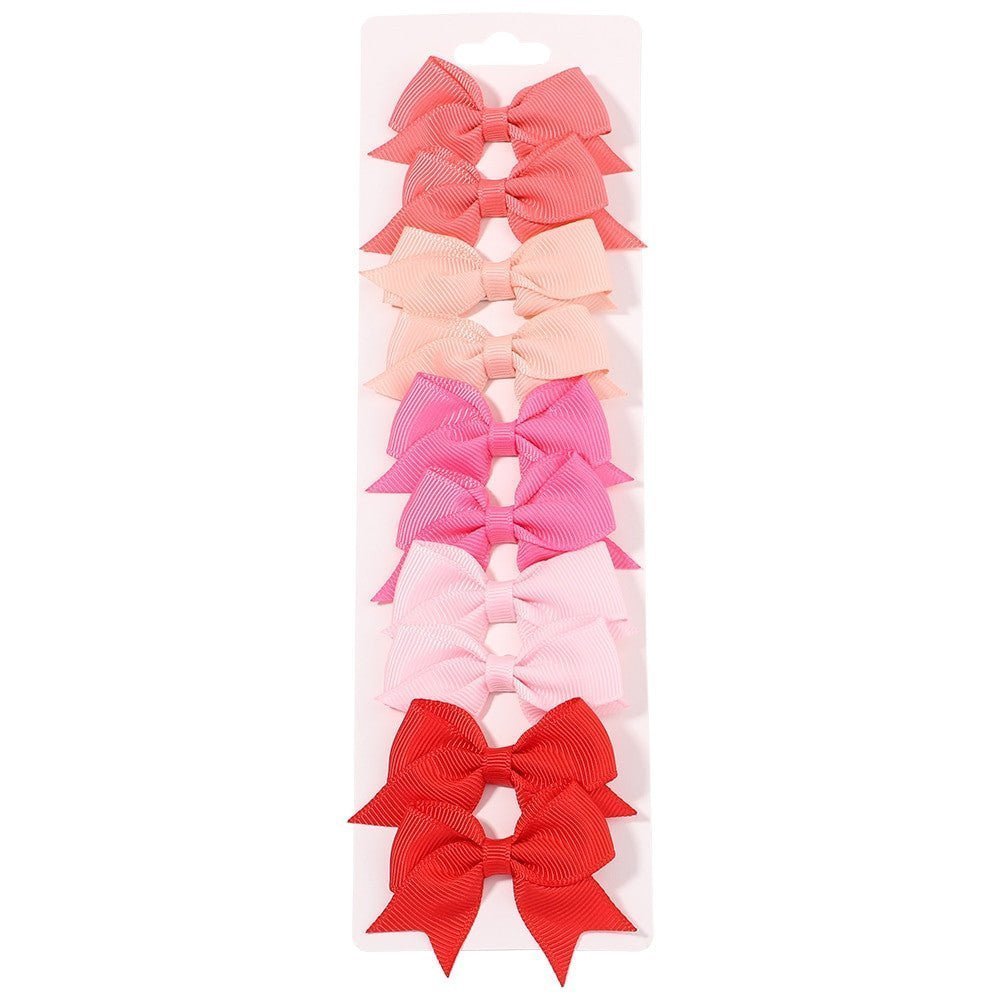 10Pcs Baby Girl Handmade Ribbon Bow Hair Clips – Soft & Stylish Set - Adistore