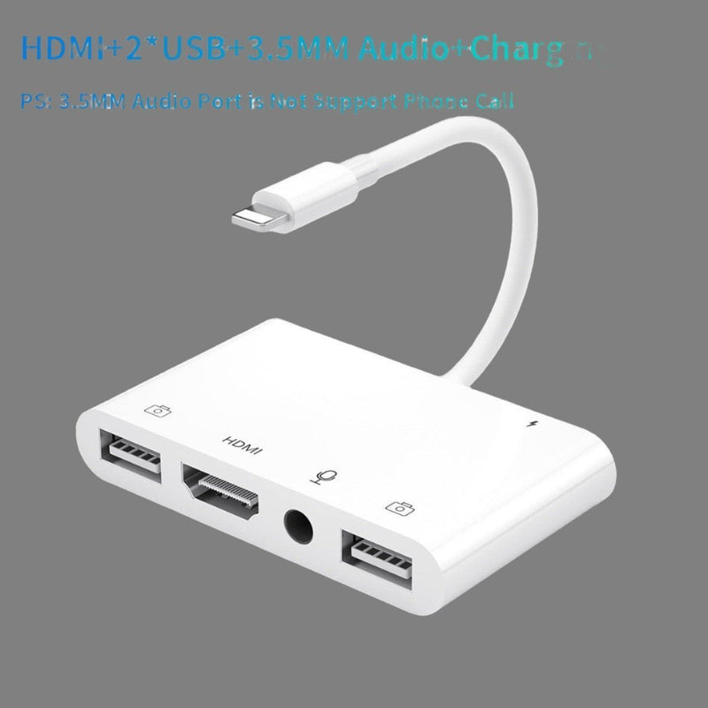 Lightning to HDMI AV Adapter – iPhone to TV/Projector Screen Connector - Adistore