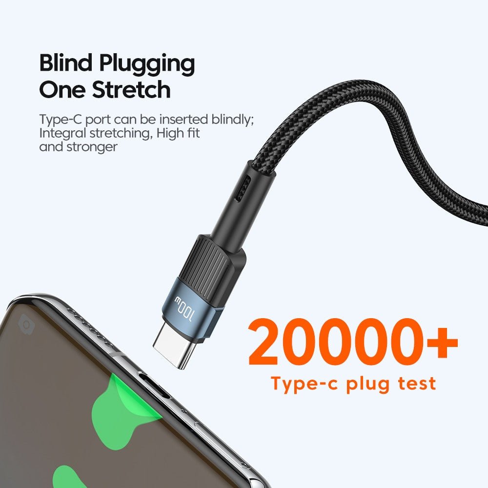 Essager 100W USB-C to USB-C Fast Charger Cable for MacBook & Phones
