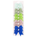 10Pcs Baby Girl Handmade Ribbon Bow Hair Clips – Soft & Stylish Set - Adistore