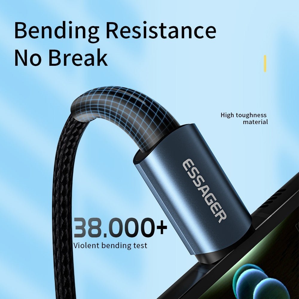 Essager Type C to C Fast Charging Cable – 100W for Phones, iPad, MacBook - Adistore