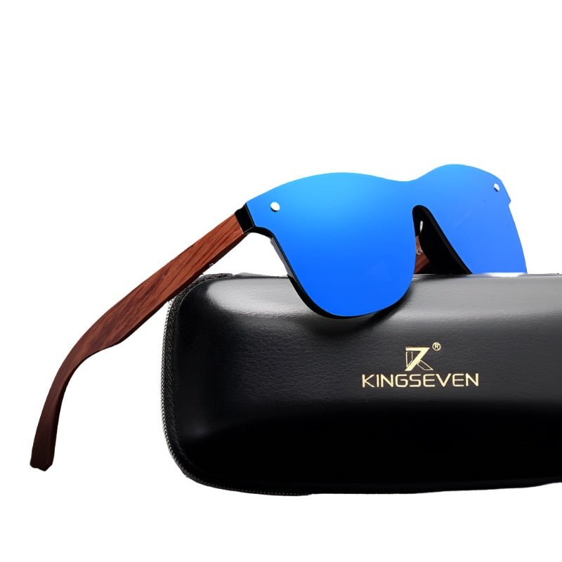 KINGSEVEN Natural Wooden Sunglasses for Men - Polarized Fashion Sunglasses. 