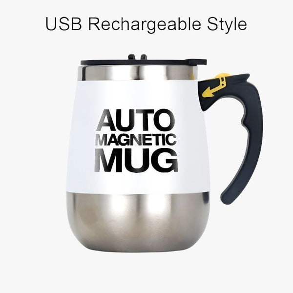 Automatic Stainless Steel Self-Stirring Magnetic Mug – 304 Mixing Cup - Adistore