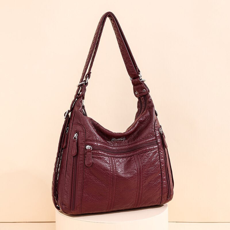 Annmouler PU Leather Women’s Large Capacity Multifunction Handbag - Adistore