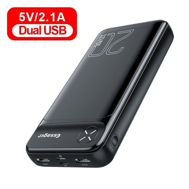 Essager 20000mAh Portable Powerbank | Fast Charging Power Bank for iPhone, Samsung & USB Devices - Adistore
