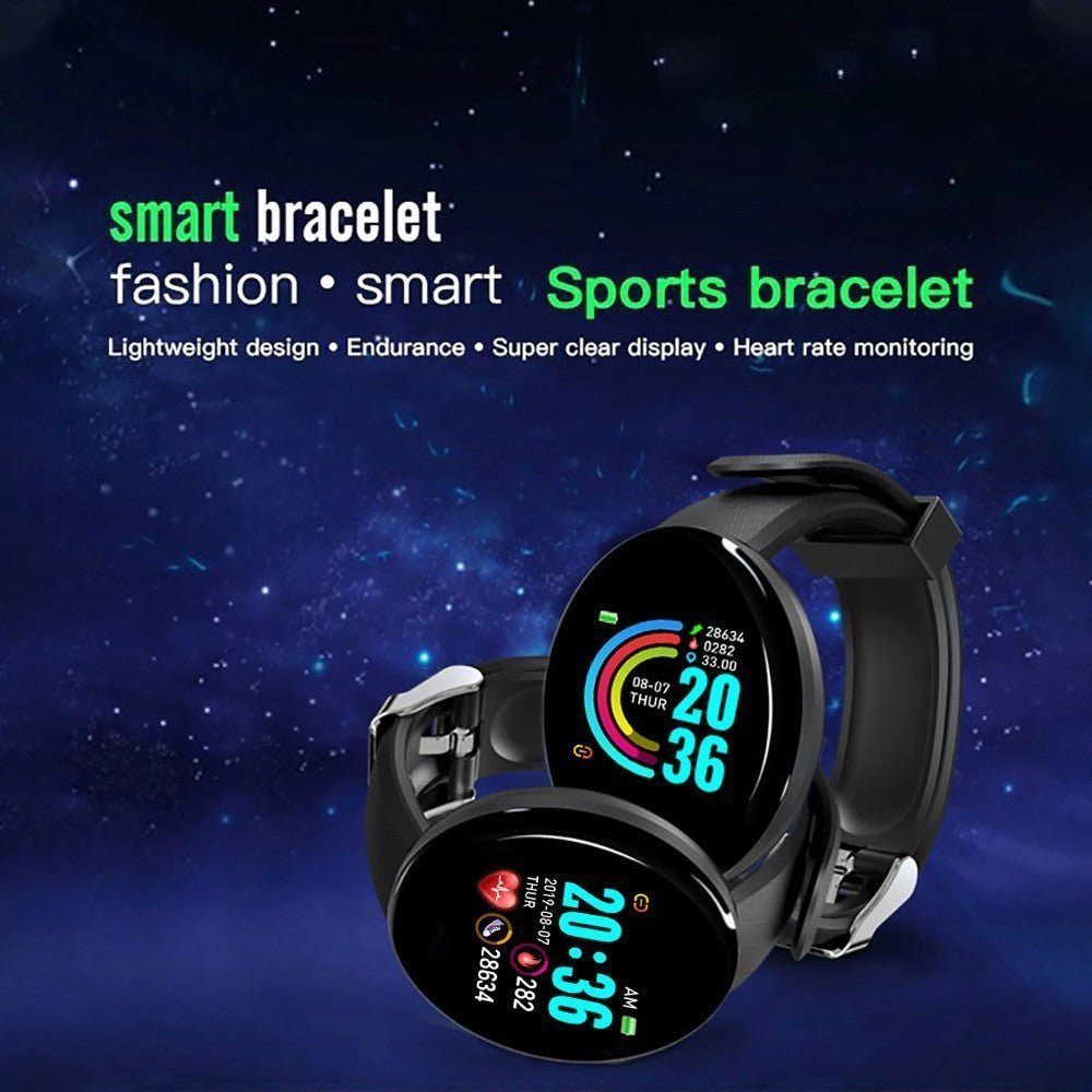 D18 Multi-Functional Smart Watch – Color Round Screen Fitness Tracker - Adistore