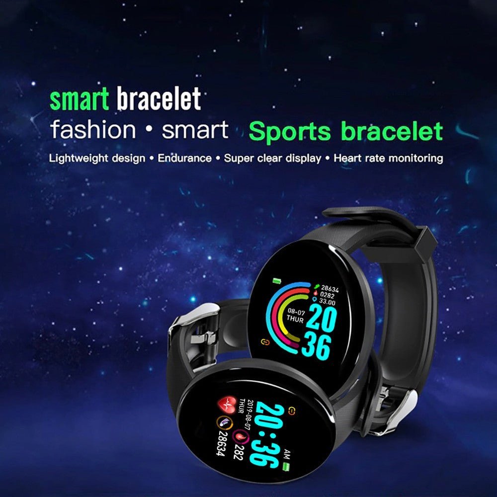 D18 multi-functional smart watch - coloured round screen.