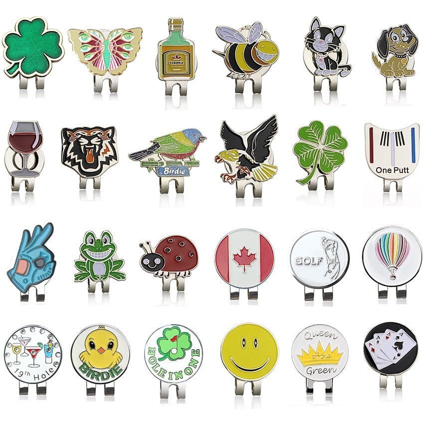 Golf Ball Mark & Magnetic Hat Clip – Alloy Golf Marker Set - Adistore