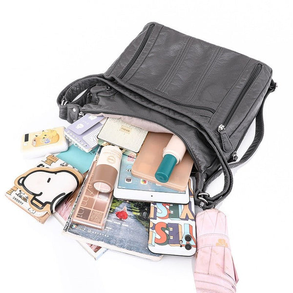 Annmouler PU Leather Women’s Large Capacity Multifunction Handbag - Adistore