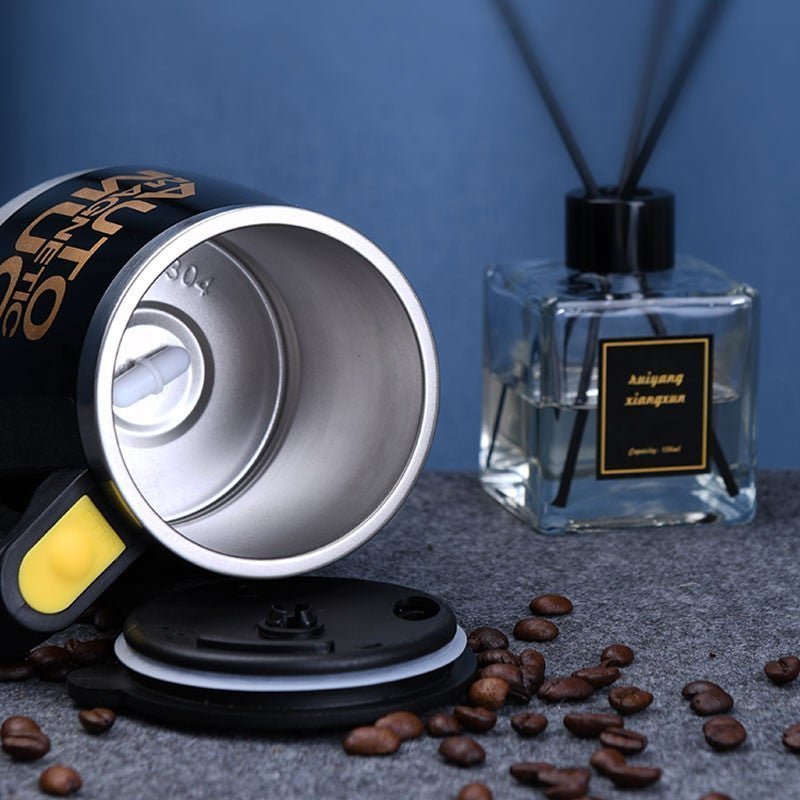 Automatic Stainless Steel Self-Stirring Magnetic Mug | 304 Coffee Milk Mixing Cup.