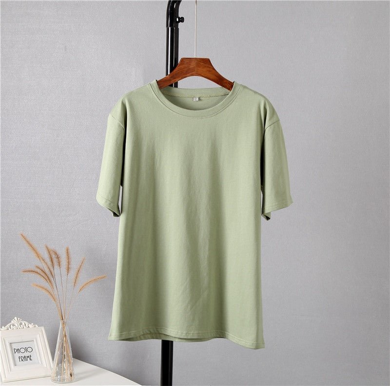 Hirsionsan Women’s Cotton Oversized T-Shirt – Loose Short Sleeve Tee - Adistore