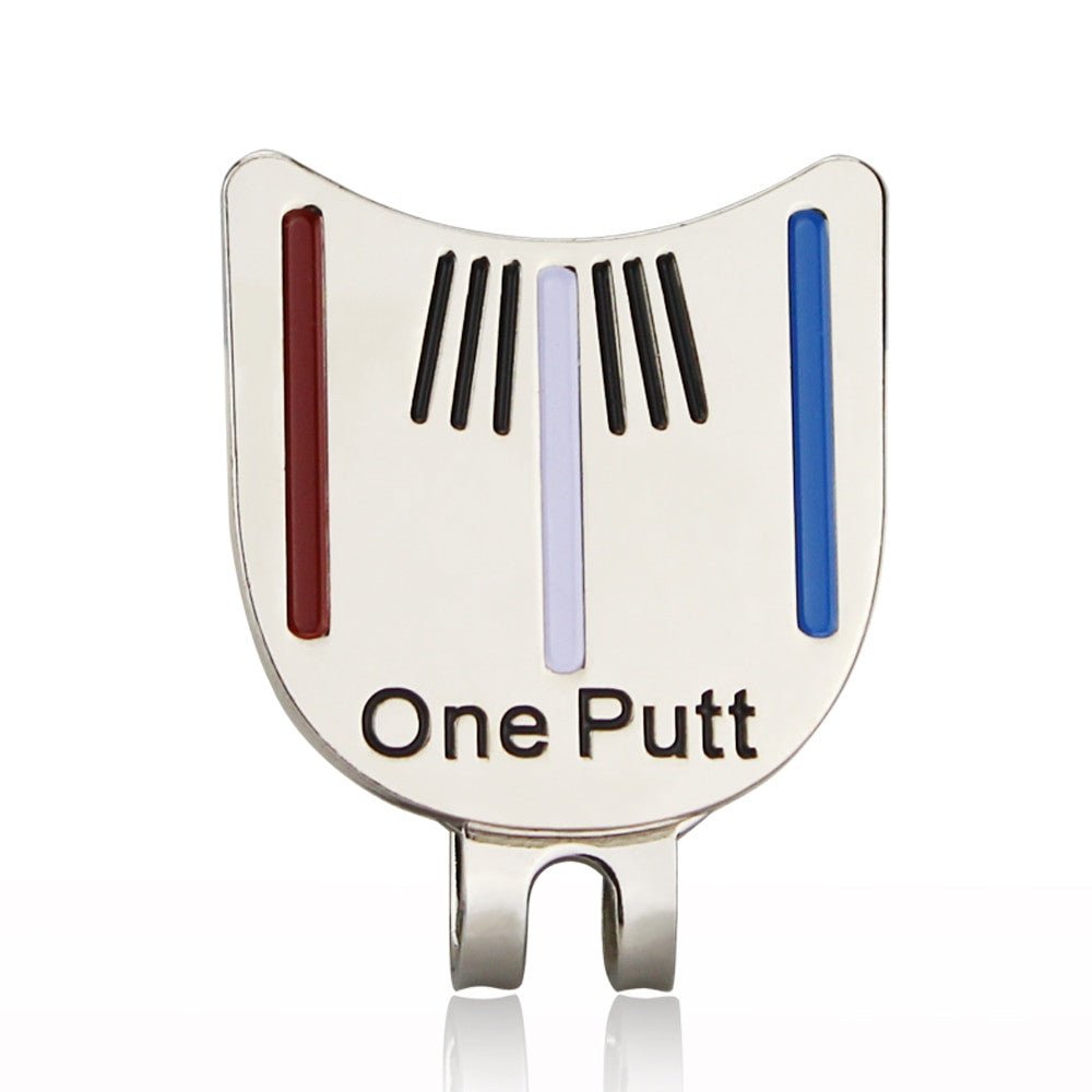 Pack of 6 Pcs One Putt Design Golf Ball Mark plus Magnetic Golf Hat Clip.