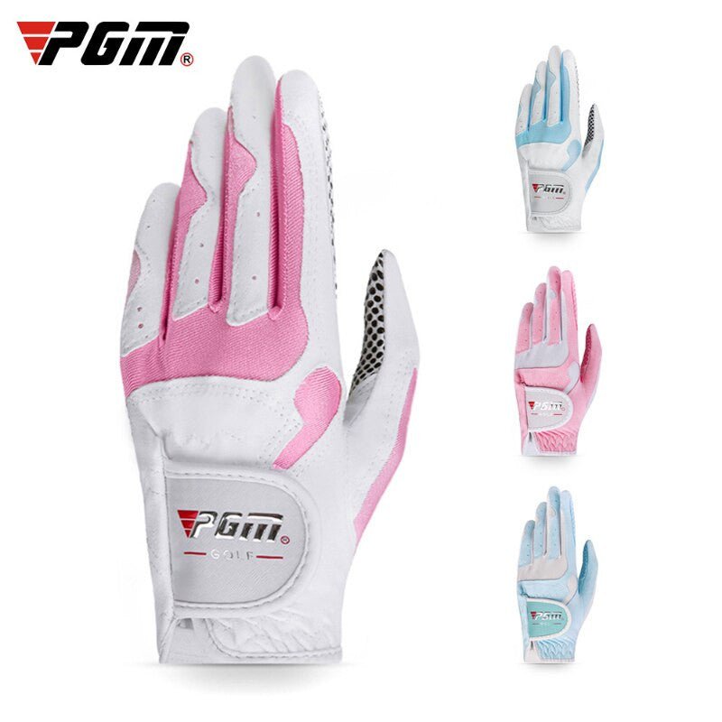 PGM Women's Golf Gloves - Soft microfiber construction for a comfortable fit and slip resistance.