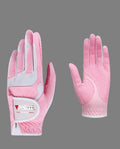 PGM Women’s Golf Gloves in pink, soft microfiber, slip-resistant grip, perfect for womens golf glove UK.