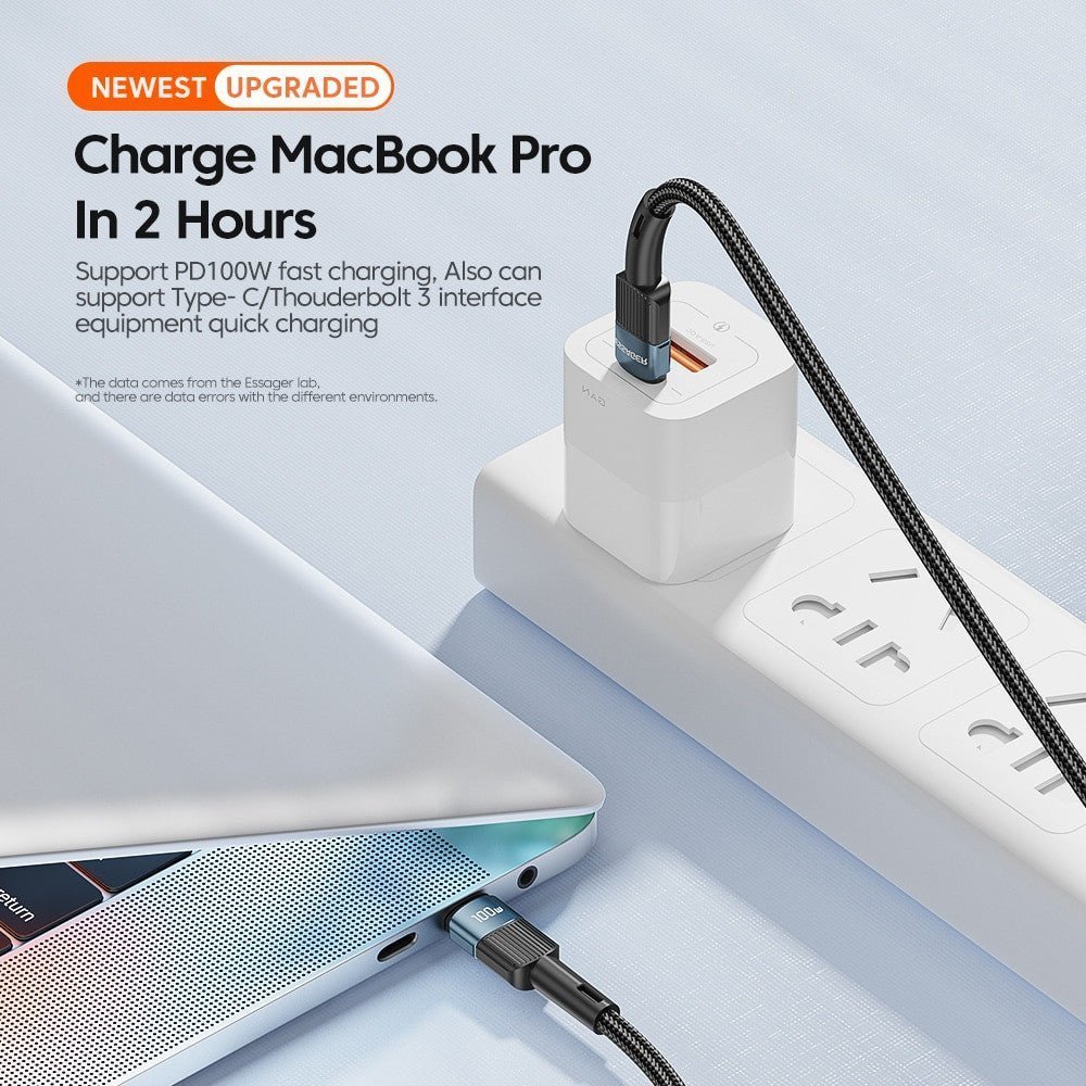 Essager 100W USB-C to USB-C Fast Charger Cable for MacBook & Phones