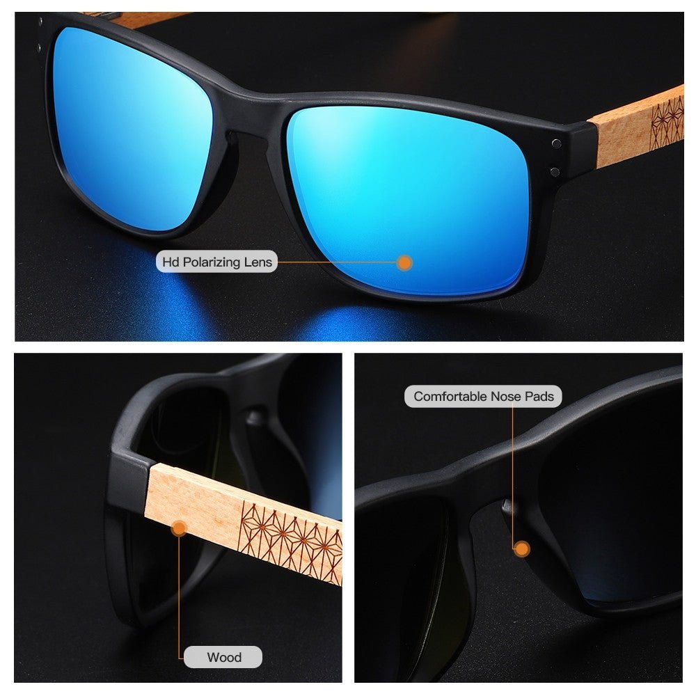 EZREAL Brand Design Beechwood Handmade Polarised Sunglasses for Men.