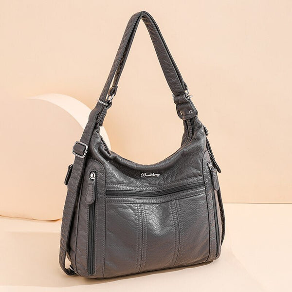 Annmouler PU Leather Women’s Large Capacity Multifunction Handbag - Adistore