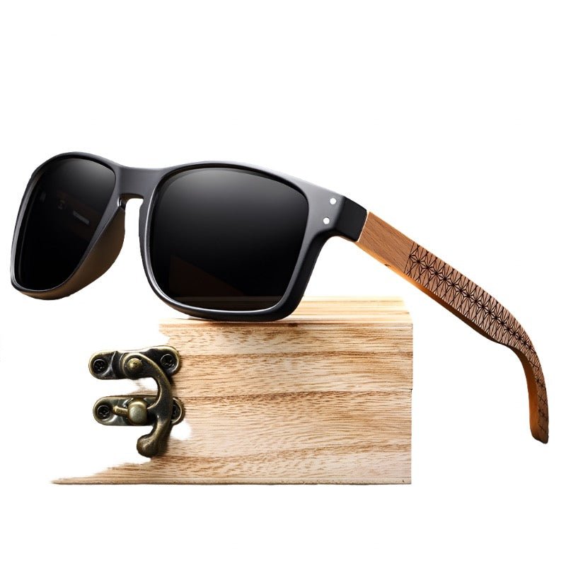 EZREAL Brand Design Beechwood Handmade Sunglasses for Men Polarized