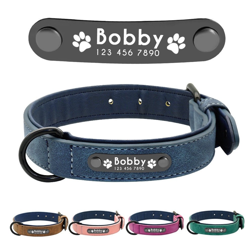 Dog Personalised Custom Leather Collars.