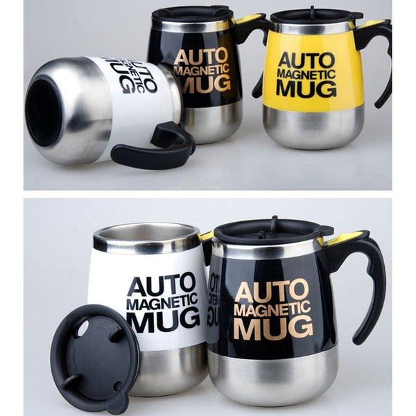 Automatic Stainless Steel Self-Stirring Magnetic Mug – 304 Mixing Cup - Adistore