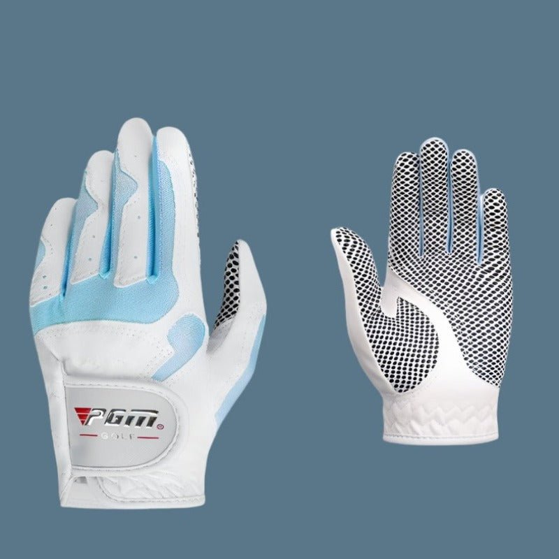 "PGM Women's Golf Gloves - 1 Pair, Soft Microfiber, Slip Resistance, Comfortable and Durable, Enhanced Grip for Improved Performance, Ideal for All Weather Conditions"