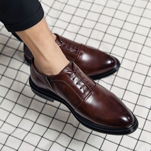 Oxford Pointed Business Leather Shoes for Men | Formal Dress Shoes - Adistore