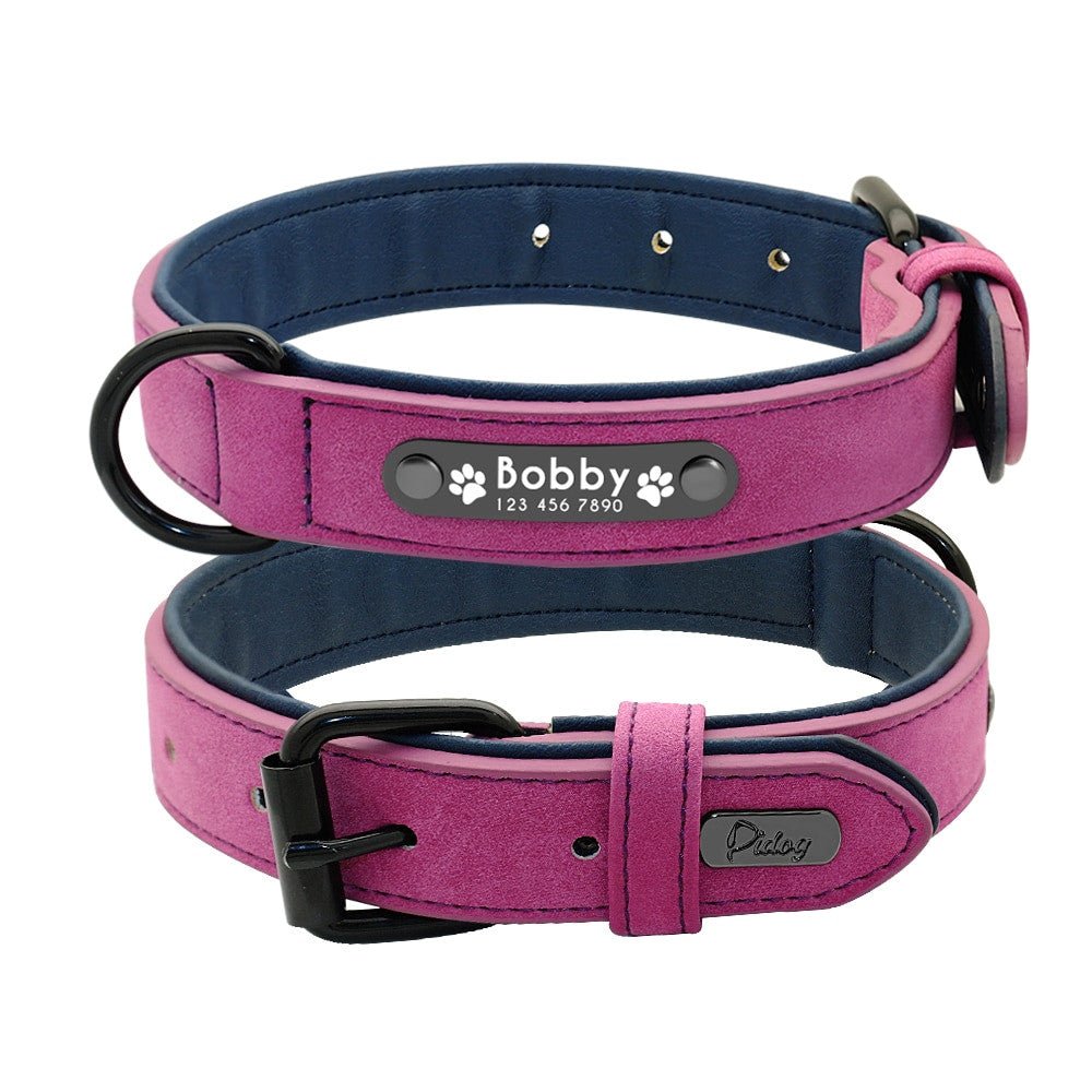 Dog Personalised Custom Leather Collars.