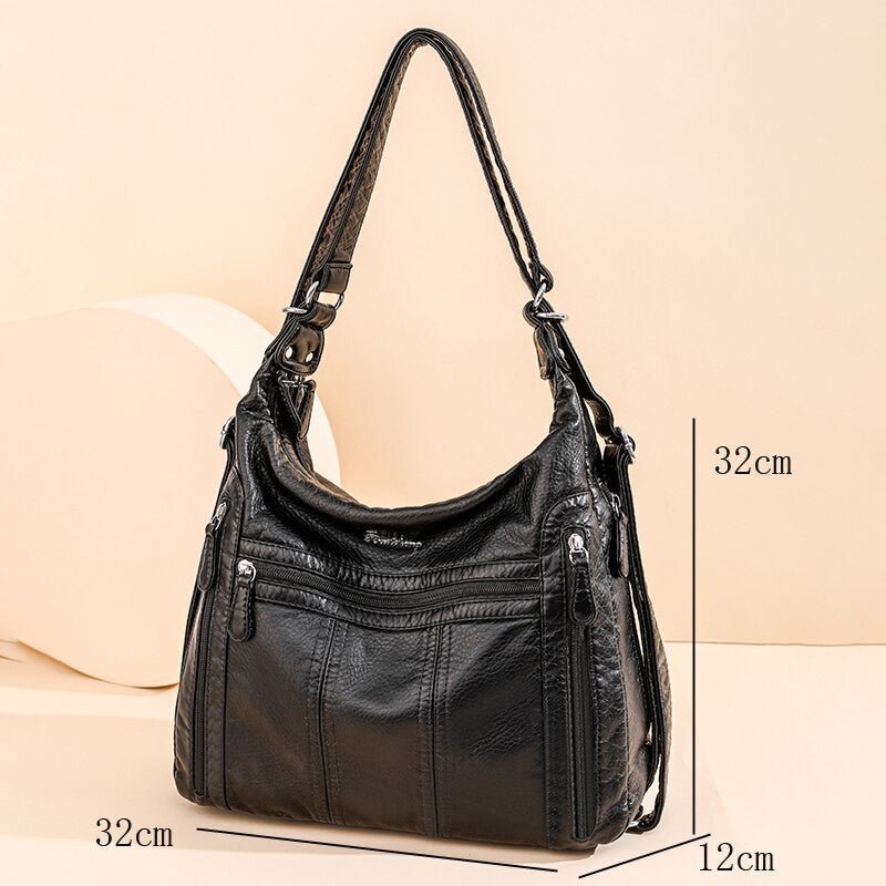 Annmouler PU Leather Women’s Large Capacity Multifunction Handbag - Adistore